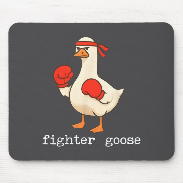 Lover Goose And Fighter Goose, Funny Couple Goose  Mouse Pad (Front)