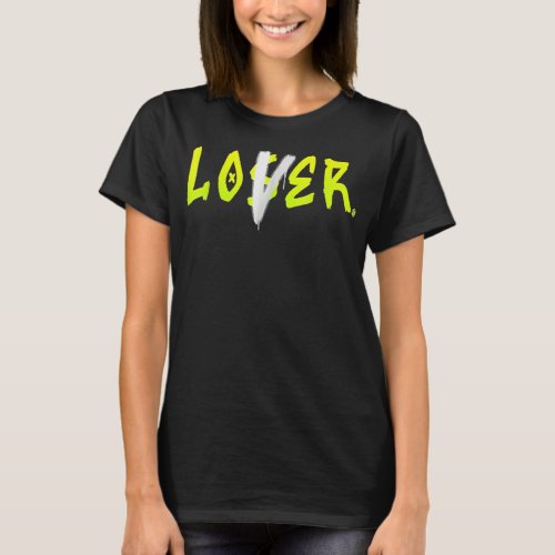 Lover Loser Graphic Match Green Sneaker Electric O T_Shirt