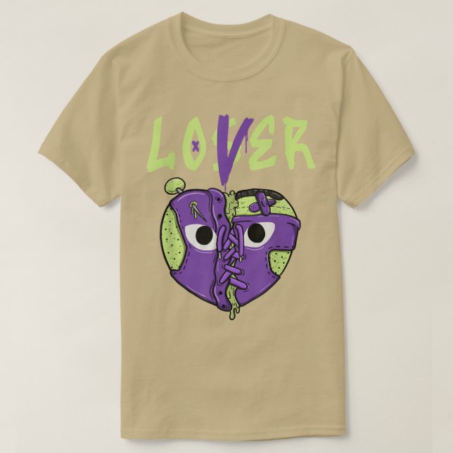 Lover Loser Patched Heart Costume Pastel Goth Hall T-Shirt (Design Front)