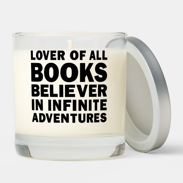Lover of All Books Bookish Love Scented Candle (Lid)