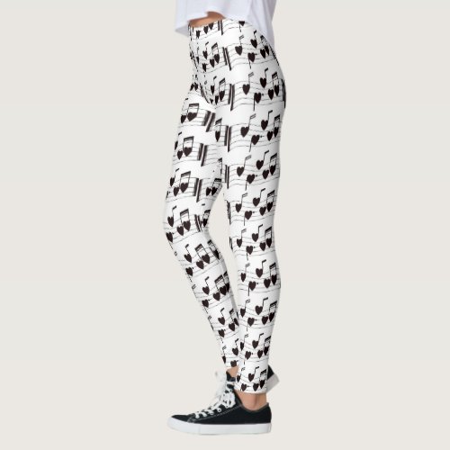 LOVER OF MUSIC MUSICAL NOTES LEGGINGS