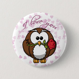 lover owl button