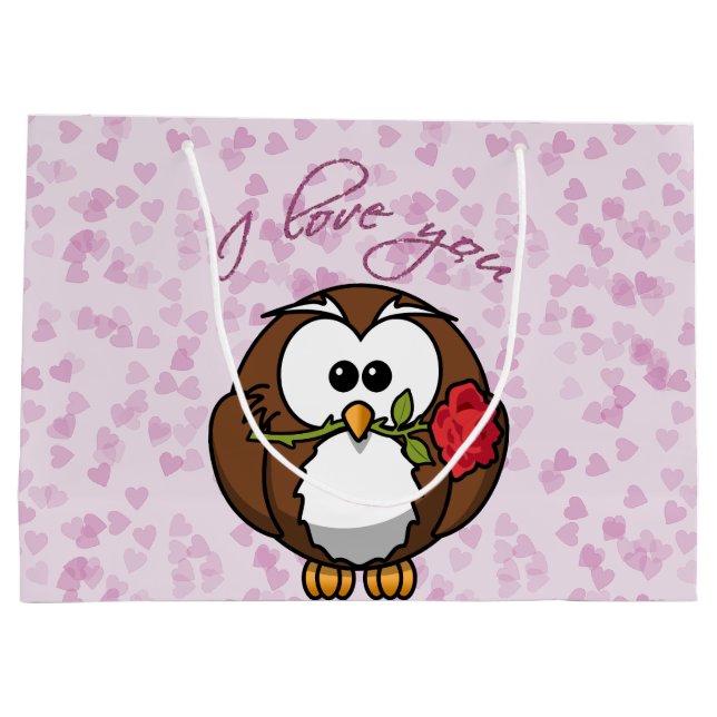 lover owl - Valentine' gift bag (Back)