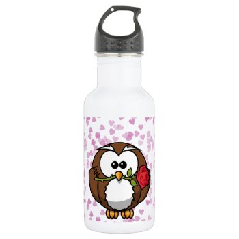 Lover Owl Water Bottle by just_owls at Zazzle