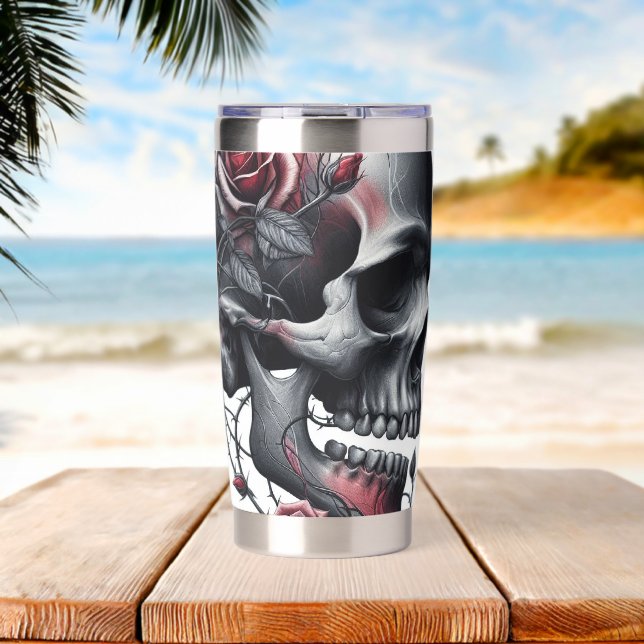 Lover Skulls Insulated Tumbler (Beach (Rotated))