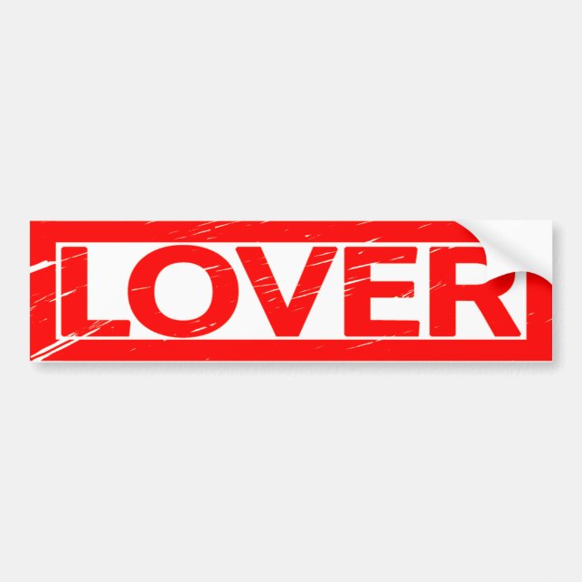 Lover Stamp Bumper Sticker (Front)