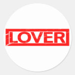 Lover Stamp Classic Round Sticker