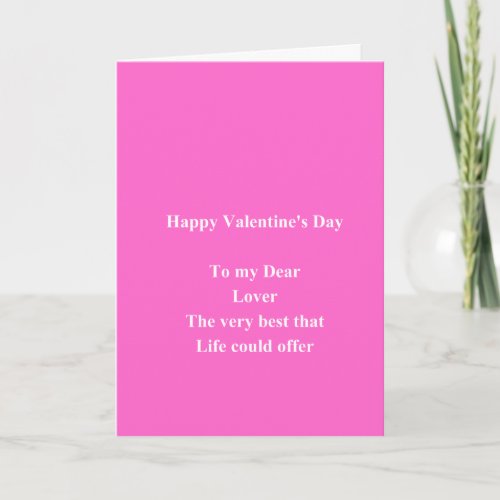 Lover Valentines day Holiday Card