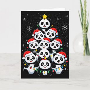Lover Xmas Panda Christmas Tree Card