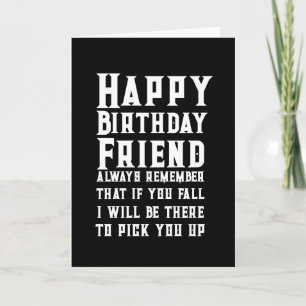 lover You Fall Funny Happy Birthday Friend Card