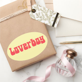 Loverboy retro oval sticker