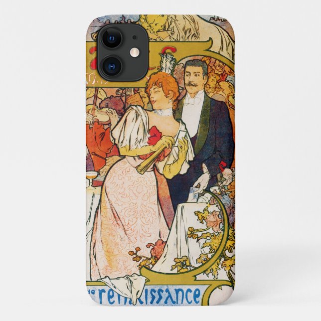 Lovers, Alphonse Mucha Case-Mate iPhone Case (Back)