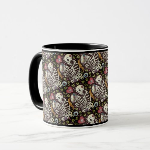 LOVERS AMONG THE IVY SWEETHEART SKELETONS EMBRACE MUG