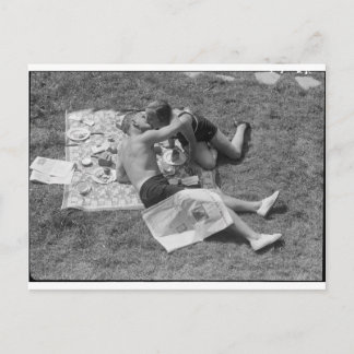 Lovers at Lunch Postcard