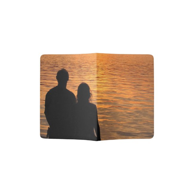 Lovers at Sunset Lake Passport Holder