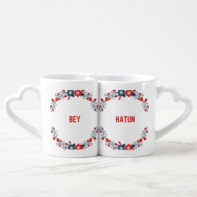 Lovers'  Bey Hatun  Coffee Mug Set (Back Nesting)