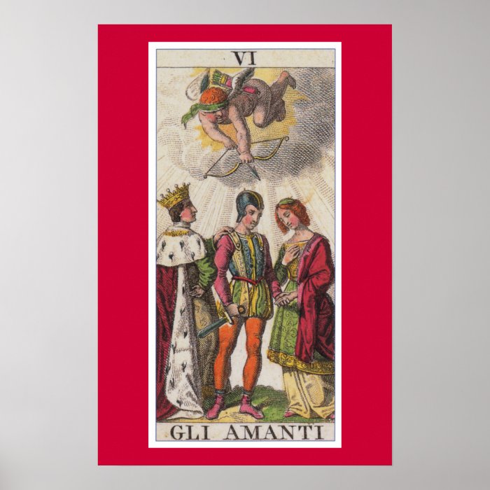 Lovers Card Classic Tarot Gli Amanti Poster