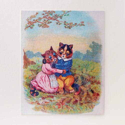 Lovers Cat Strong Emotion Louis Wain Jigsaw Puzzle