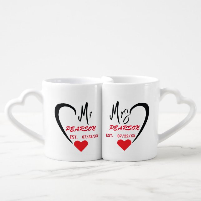 Lovers' Coffee Mug Set (Front Nesting)