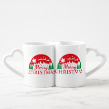 Lover's Coffee Mug Set - Merry Christmas