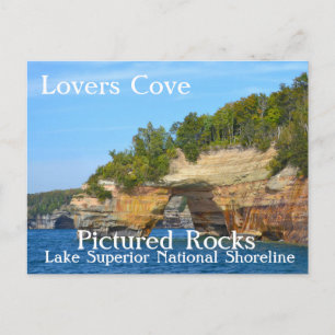 Lovers Cove Pictured Rocks Postcard