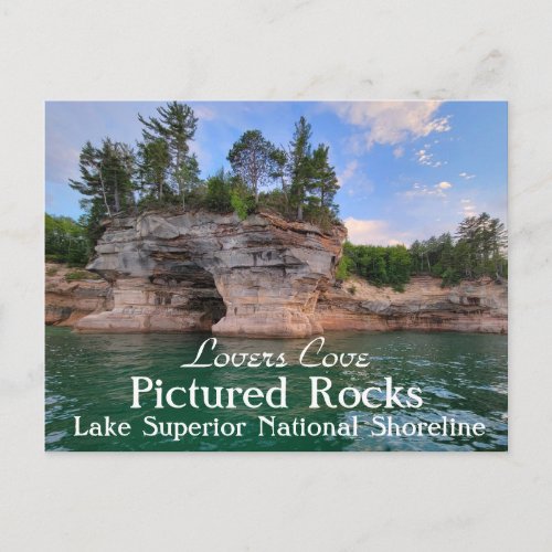 Lovers Cove Pictured Rocks Postcard