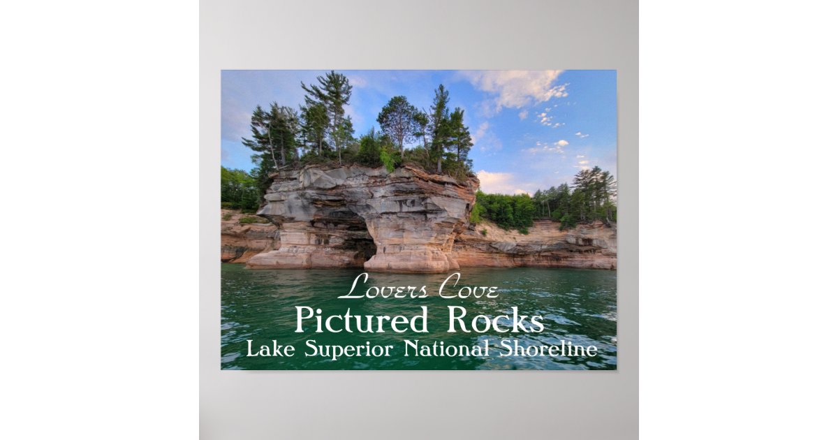 Lovers Cove Pictured Rocks Poster | Zazzle