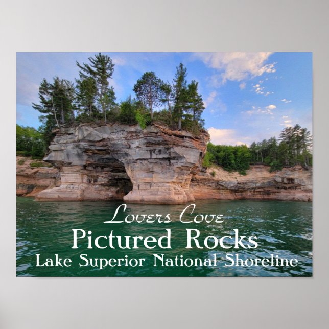 Lovers Cove Pictured Rocks  Poster (Front)