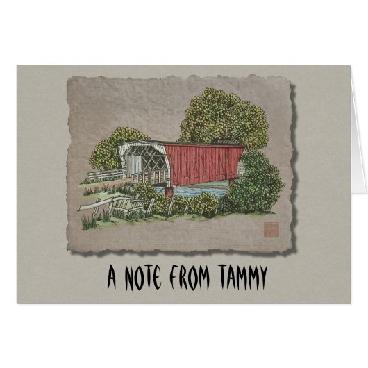 Lovers Covered Bridge Cards (Front Horizontal)