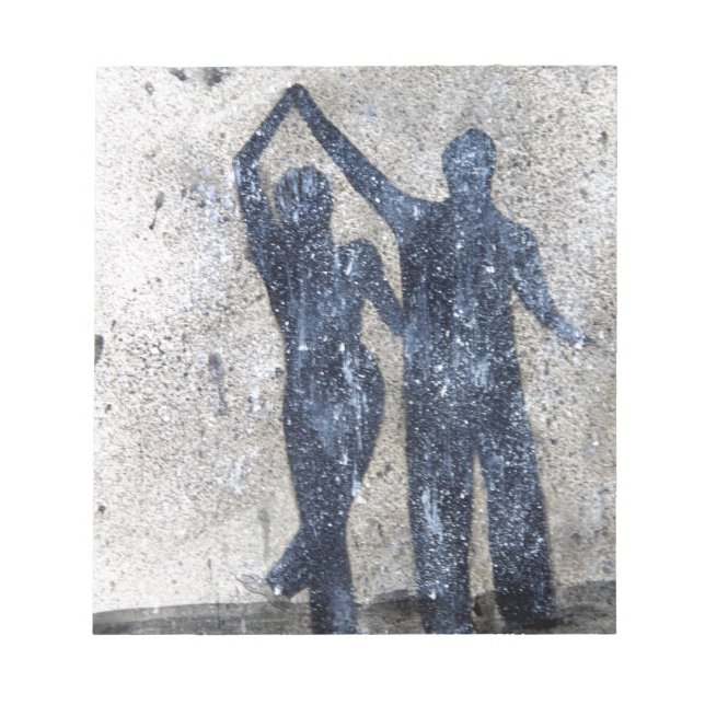 Lovers dancing in rain notepad (Front)