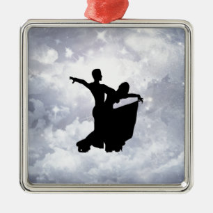 Lovers dancing in romance metal ornament