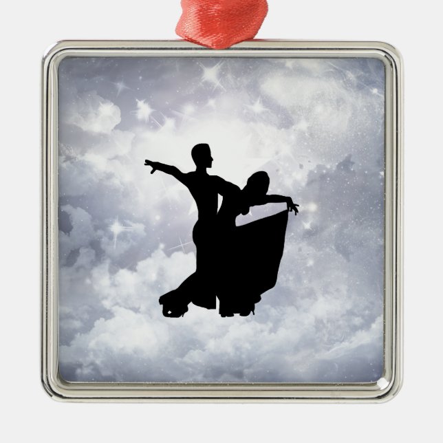 Lovers dancing in romance metal ornament (Front)