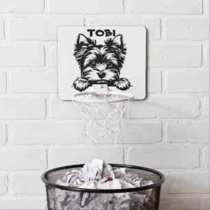 Lovers dog York Tobi funny gift Mini Basketball Hoop