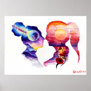 Lovers dreaming poster