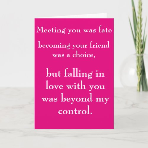 Lovers Fate  Valentines Day Card