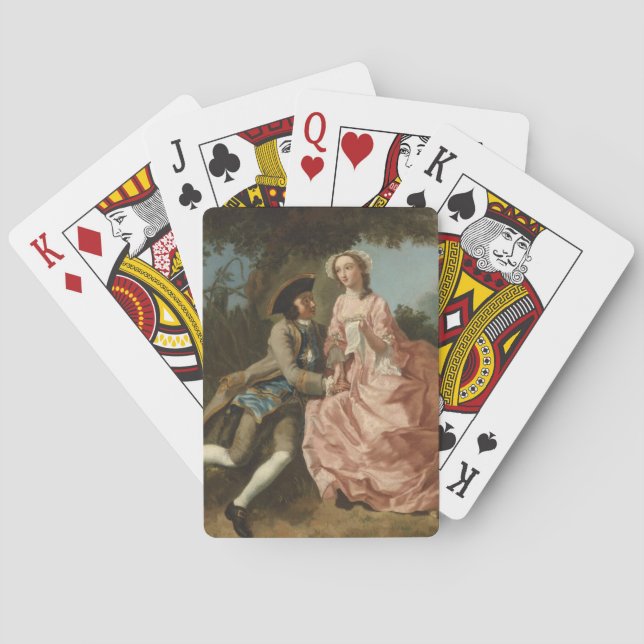 Lovers in a Landscape (Romantic Couple) Poker Cards (Back)