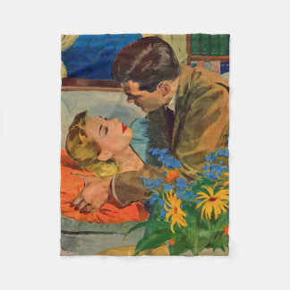 Lovers in Love Fleece Blanket