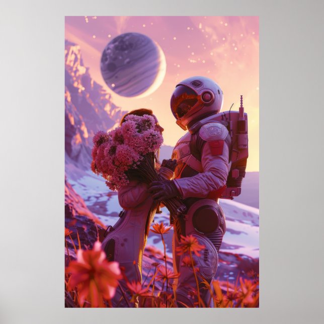 Lovers in NO MAN'S SKY Video Game celebrating Vict Poster (Front)