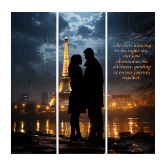 Lovers in Paris Triptych