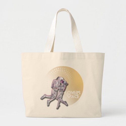 Lovers in Space Large Tote Bag