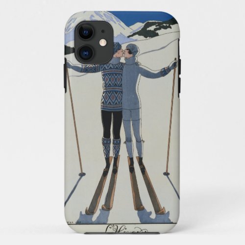 Lovers in the Snow by Georges Barbier iPhone 11 Case