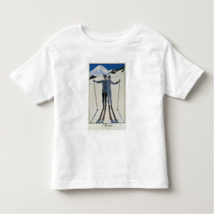 <Lovers in the Snow> by Georges Barbier Toddler T-shirt