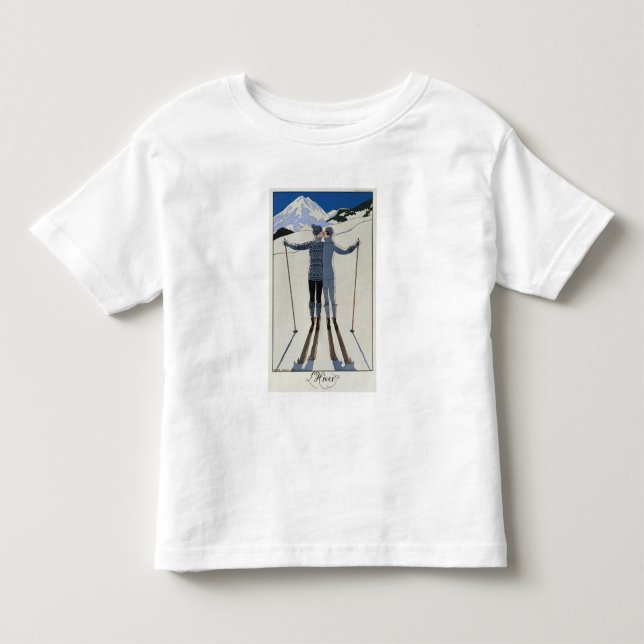 <Lovers in the Snow> by Georges Barbier Toddler T-shirt (Front)
