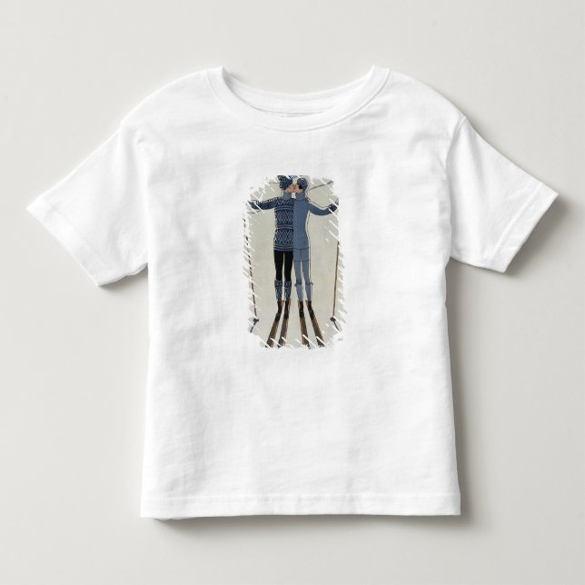 <Lovers in the Snow> by Georges Barbier Toddler T-shirt (Front)