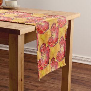 Lovers Kiss And Their Bodies Form A Love Heart Short Table Runner
