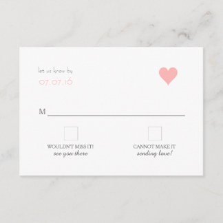 {Lover's} Modern Wedding RSVP Card