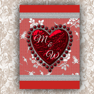 Lovers Monogram Valentine Heart