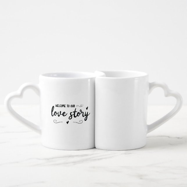 Lovers' mug - coffee mug set - wedding gift ideas (Front Nesting)