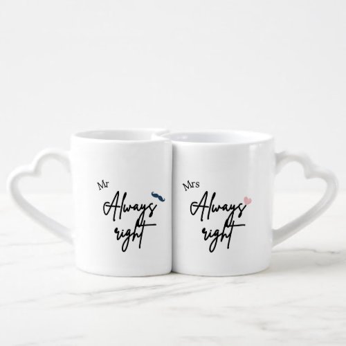 Lovers Mug Mr and Mrs always right