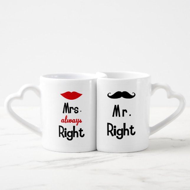 Lovers Mug Mr & Mrs Always Right (Front Nesting)